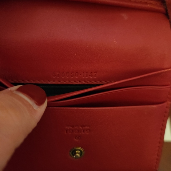 Gucci GG Supreme Monogram Cherry Embellished Card Case Wallet - Picture 7 of 10